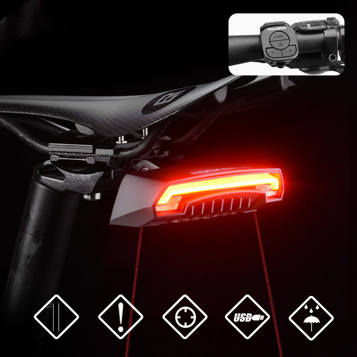 Smart Remote Control Bicycle Laser LED Tail Light