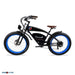 Davient Cruiser E-Bike  - Black Frame, Blue Rims