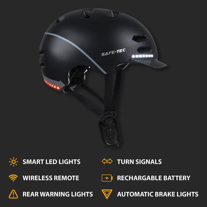 Safe-Tec SK 8 Smart Bicycle Helmet
