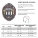 Smart Bicycle Helmet Safe-Tec TYR Size Chart